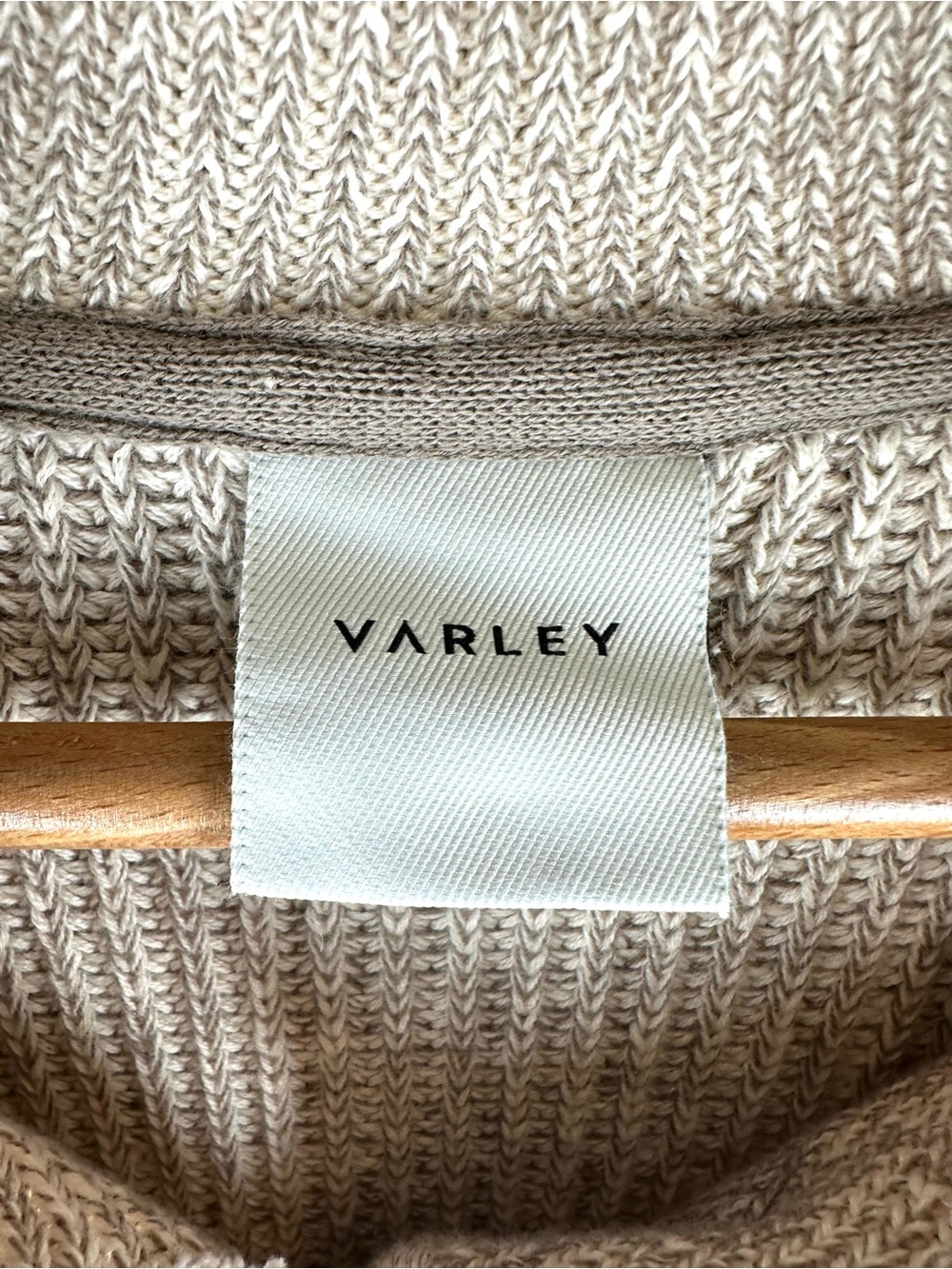Varley Audrey Knit Polo Sweater Chunky Henley Cotton - Picture 5 of 10
